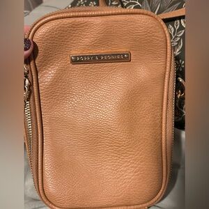 Poppy & Peonies Camel Crossbody Bag